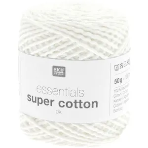 Coton à tricoter ou crocheter Essentials Super Cotton DK - Rico Design...