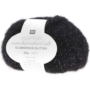 Fil à Tricoter ESSENTIALS SUPER KID MOHAIR LOVES SILK GLAMOROUS GLITTE...