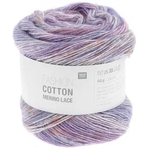 Pelote de Coton et de laine Fashion Cotton Merino Lace -(...) - 07 Lil... pas cher