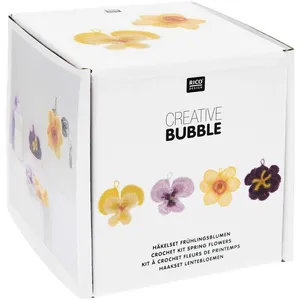 Rico Design Kit DIY crochet - Creativ Bubble - Fleurs de printemps - 4 pcs