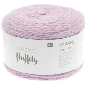 Coton à tricoter Creative FLUFFILY - 150 GR - 15 Rose Orchidée - 15 Ro...