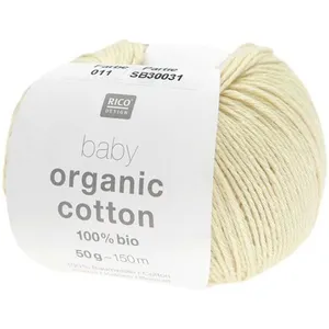 Pelote de coton Baby organic cotton - 100% BIO - 11 Jaune Vanille - 11...