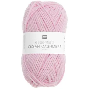 Fil à tricoter Essentials Vegan Cashmere aran - Rico Design 04 Rose - ...