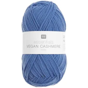 Fil à tricoter Essentials Vegan Cashmere aran - Rico Design 06 Bleu - ...