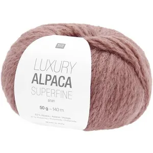 Fil de laine à tricoter LUXURY ALPACA Superfine Aran - 030 Quartz Rose...