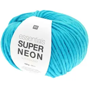 Rico Design Essentials Super Neon Super Chunky - 100g - : Fil Epais pour Accessoires Mode(...) - 05 Bleu