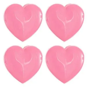 Carte de 4 boutons coeurs   15 x 15 mm   Rico Design(...) - Rose