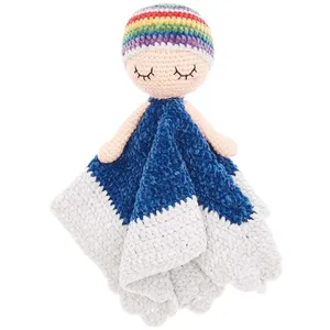 Kit Ricorumi Baby Blankies ¿ Arc-en-ciel - Doudou à crocheter arc-en-c...