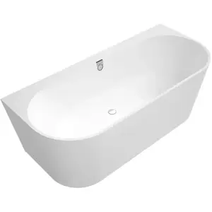 Villeroy & Boch Somera Baignoire semi-îlot avec tablier, UBQ180SOM9CS00V-RW, pas cher