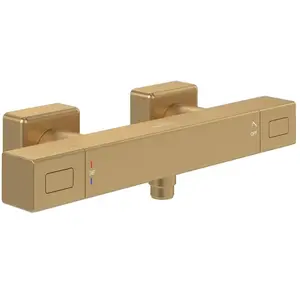 Villeroy & Boch Mitigeur douche thermostatique Universal rectangle Brushed Gold TU pas cher