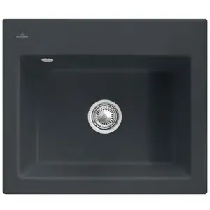 Comparateur de prix : Évier en céramique 1 cuve à encastrer Villeroy & Boch Subway noir mat