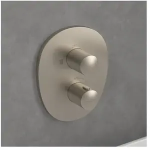 Mitigeur thermostatique encastré VILLEROY ET BOCH Antao Brushed Nickel... pas cher