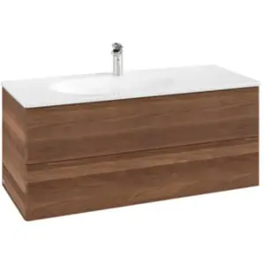 V&B Antao Meuble sous lavabo 118,8x50,4x49,3cm, avec façade, noyer cha...