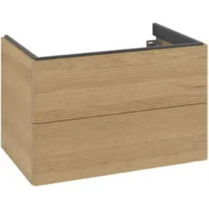 V&B Meuble sous lavabo Antao 78,8x50,4x49,6 cm, avec façade, chêne mie...