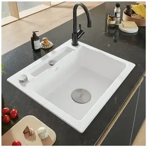 Villeroy & Boch Siluet 60 S Évier de cuisine, 334602RWHL12, pas cher