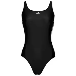 adidas - Women's 3-Stripes Mid Swimsuit - Maillot de bain taille 46, noir pas cher