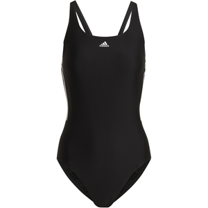 adidas - Women's 3-Stripes Mid Swimsuit - Maillot de bain taille 40, noir pas cher