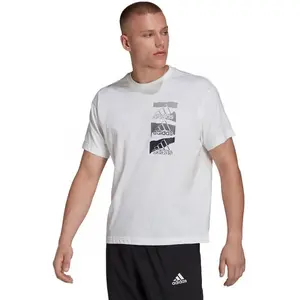 Adidas T-shirt Essentials Brandlove Single Jersey blanc L pas cher