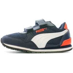 PUMA Unisex Kids St Runner V3 Mesh V Inf Baskets, Peacoat Puma White Puma Red, 21 EU pas cher