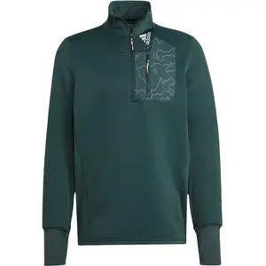 adidas Sweat-shirt X-City 1/4 Zip COLD.RDY vert S pas cher