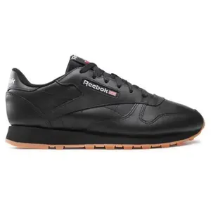 Reebok Femme Classic Leather Sneaker, CBLACK/PUGRY2/FTWWHT, 39 EU