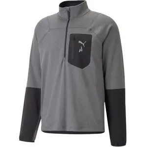 Puma Seasons Raincell Half-Zip Top De Course Hommes-Gris,Noir, Taille ... pas cher