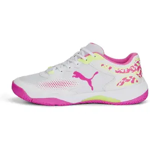 PUMA Unisex Adults' Sport Shoes SOLARCOURT RCT Tennis Shoes, PUMA WHITE-RAVISH-FAST YELLOW, 41 pas cher