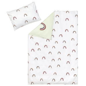 Comparateur de prix : LÄSSIG Housse de couette enfant arc-en-ciel Milky vert 100x140 cm
