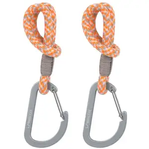 LÄSSIG Mousquetons pour poussette orange lot de 2 pas cher