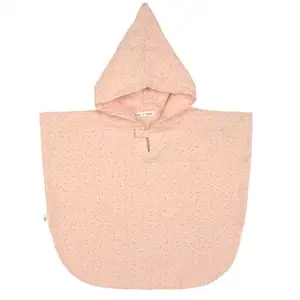 LÄSSIG Poncho de bain pour enfants Muslin Dots peach roseVendu paramazon