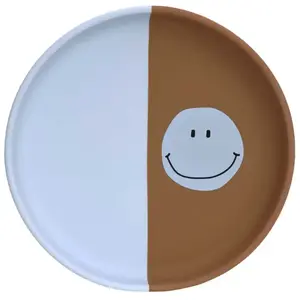 LÄSSIG Bébé silicone Assiette enfant/Silicone Plate Happy Rascals SmileVendu paramazon