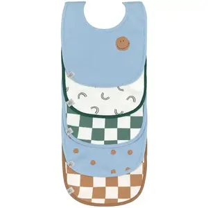 Comparateur de prix : Lässig Lot de 5 bavoirs en éponge imperméable 3-18 mois Happy Rascals Smile - LASSIG