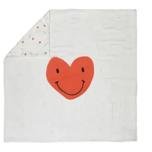 Lässig Laessig - Couverture 100 x 100 cm Happy Rascals Heart - Lassig pas cher