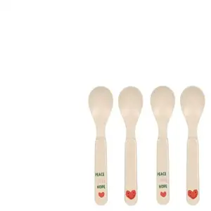 Comparateur de prix : Lässig Lot de 4 cuillères Happy Rascals Coeur lavande