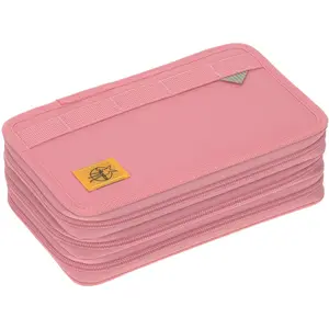 LÄSSIG Trousse à Crayons pour Enfants de Grande capacité Organisateur avec marqueurs pour l'école 20 pièces/School Triple Pencil Case Unique Pink pas cher