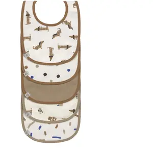 Comparateur de prix : Lot de 5 Bavoirs Little Mateys Bleu Royal Lässig pour Bébé de 3 à 18 mois