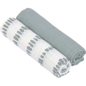 Comparateur de prix : LÄSSIG Langes bébé XL Strokes silver grey lot de 2