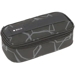 BOLD Lässig Pochette à crayons École/School Spacy Pencil Case Bold Edges grey pas cher
