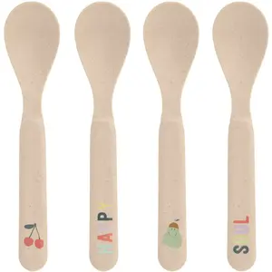 Comparateur de prix : LÄSSIG Set de cuillères pour enfants 4 pièces, Happy Fruits Cherry