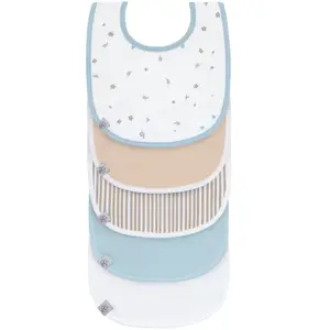 Lot de 5 bavoirs éponge BLEU Lässig pas cher