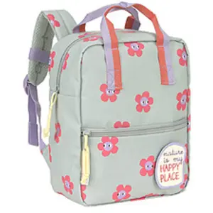 Lässig Mini Sac à dos bébé carré Happy Trails Fleur (20,5x27 cm) pas cher