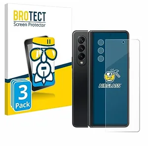 Comparateur de prix : brotect Protection Écran Verre pour Samsung Galaxy Z Fold 3 5G (Avant+Caméra) (3 Pièces) Film Protecteur Vitre 9H [Anti-Rayures, Transparent]
