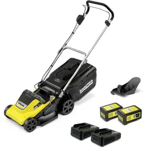 Comparateur de prix : Tondeuse à gazon sans fil 36 V Karcher LMO 4-18 Dual avec 2 batteries ...