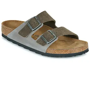 Birkenstock Arizona Leather Mix  Gris/marron pas cher