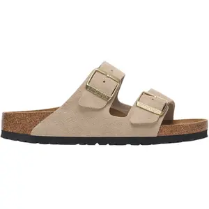 Comparateur de prix : Sandales Birkenstock Arizona Suede Leather Narrow beige marron - 37