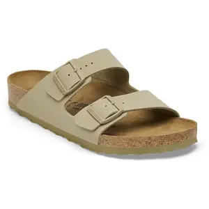 Birkenstock Arizona Birko-Flor - Sandales Faded Khaki 42 - Étroit pas cher