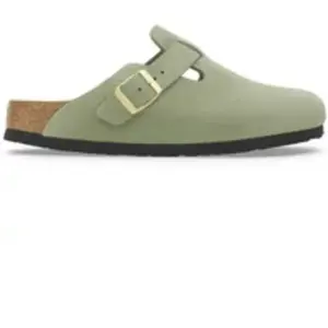 Sabots femme Birkenstock Boston Soft Footbed Suede Leather Vert 40 102... pas cher