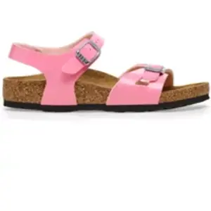 Birkenstock Rio Kids Birko-Flor Patent - Sandales enfant Candy Pink 39 - Étroit pas cher