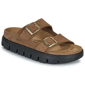 Sandales en cuir suédé à plateforme Birkenstock Arizona Marron 39 Étroit 1028389 pas cher
