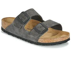 Sandales Birkenstock Arizona Suede Leather Gris 41 1028603 pas cher